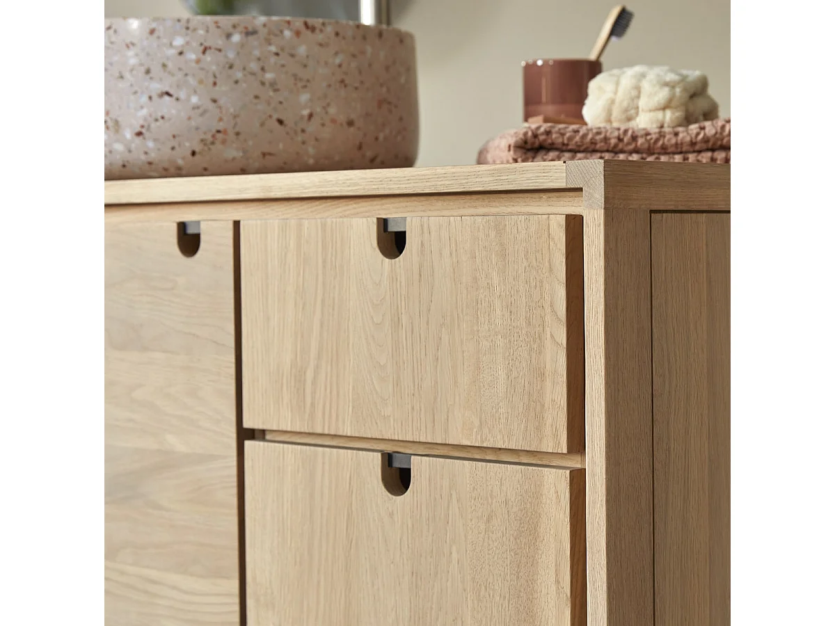 Waschbecken-Unterschrank aus Eichenholz 95 Jonàk