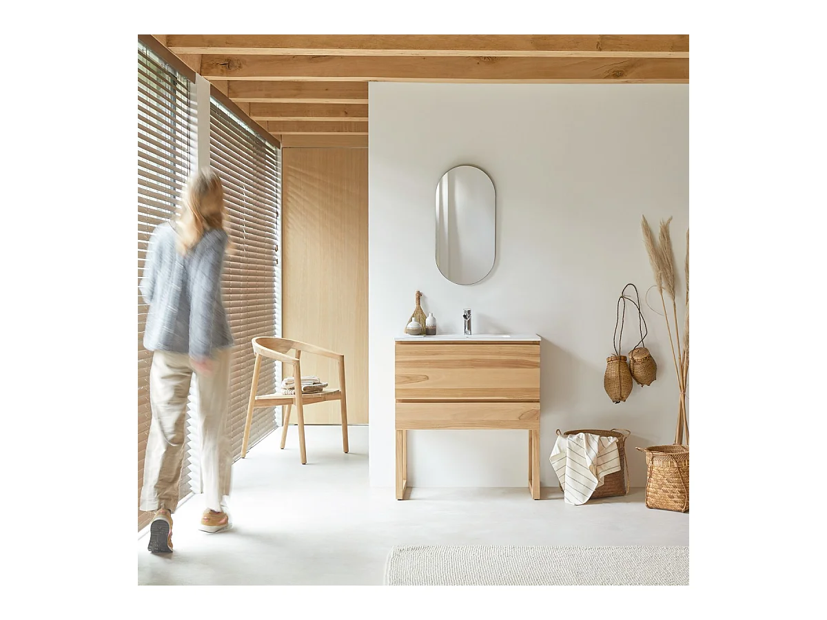Badmöbel aus Teakholz und Keramik 80 Edgar