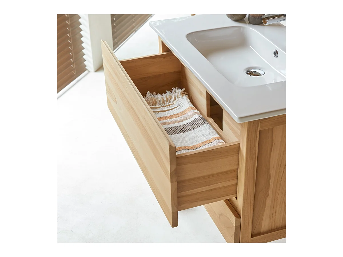 Badmöbel aus Teakholz und Keramik 80 Edgar
