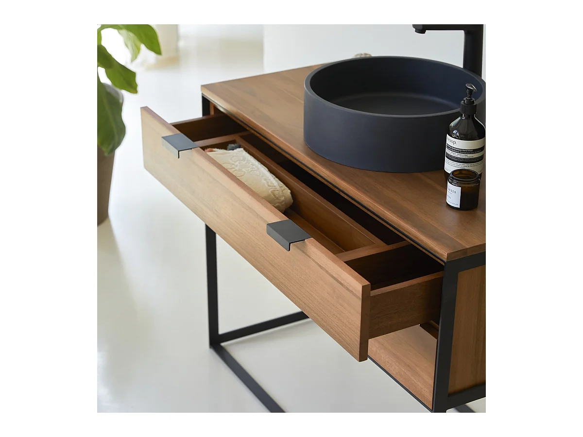 Badezimmer-Waschtisch Urban aus Akazienholz 100