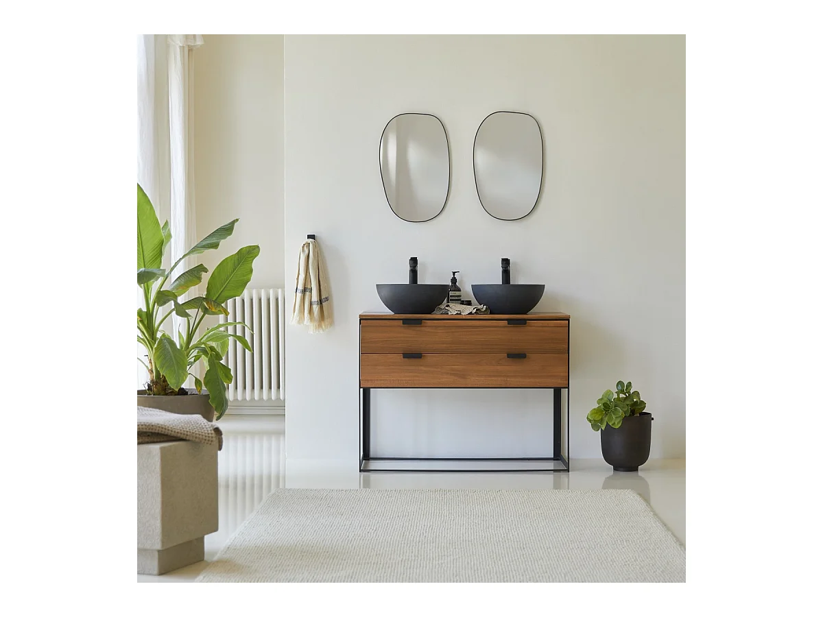 Badezimmer-Waschtisch Urban aus Akazienholz 100