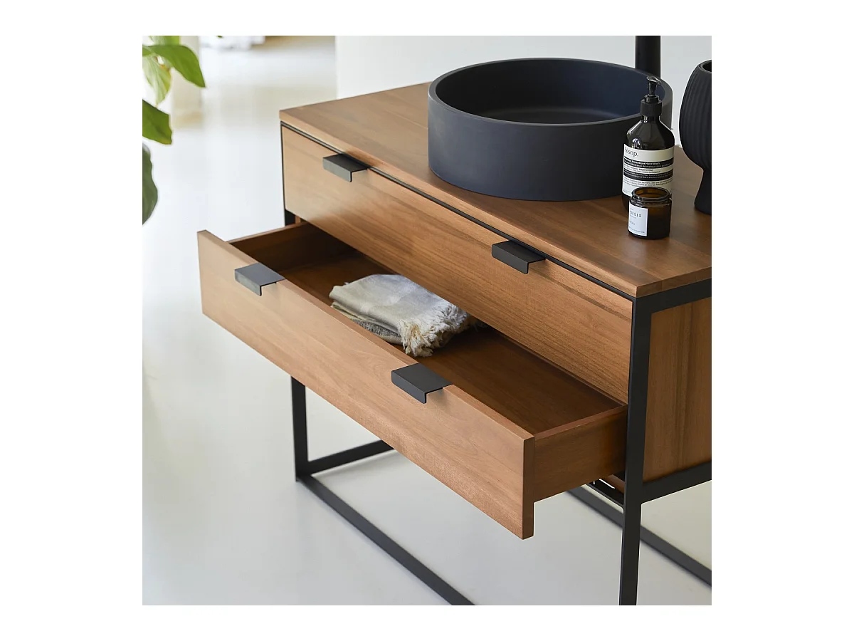 Badezimmer-Waschtisch Urban aus Akazienholz 100