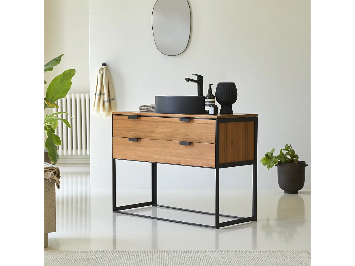 Mobile per il bagno in legno di acacia 100 Urban