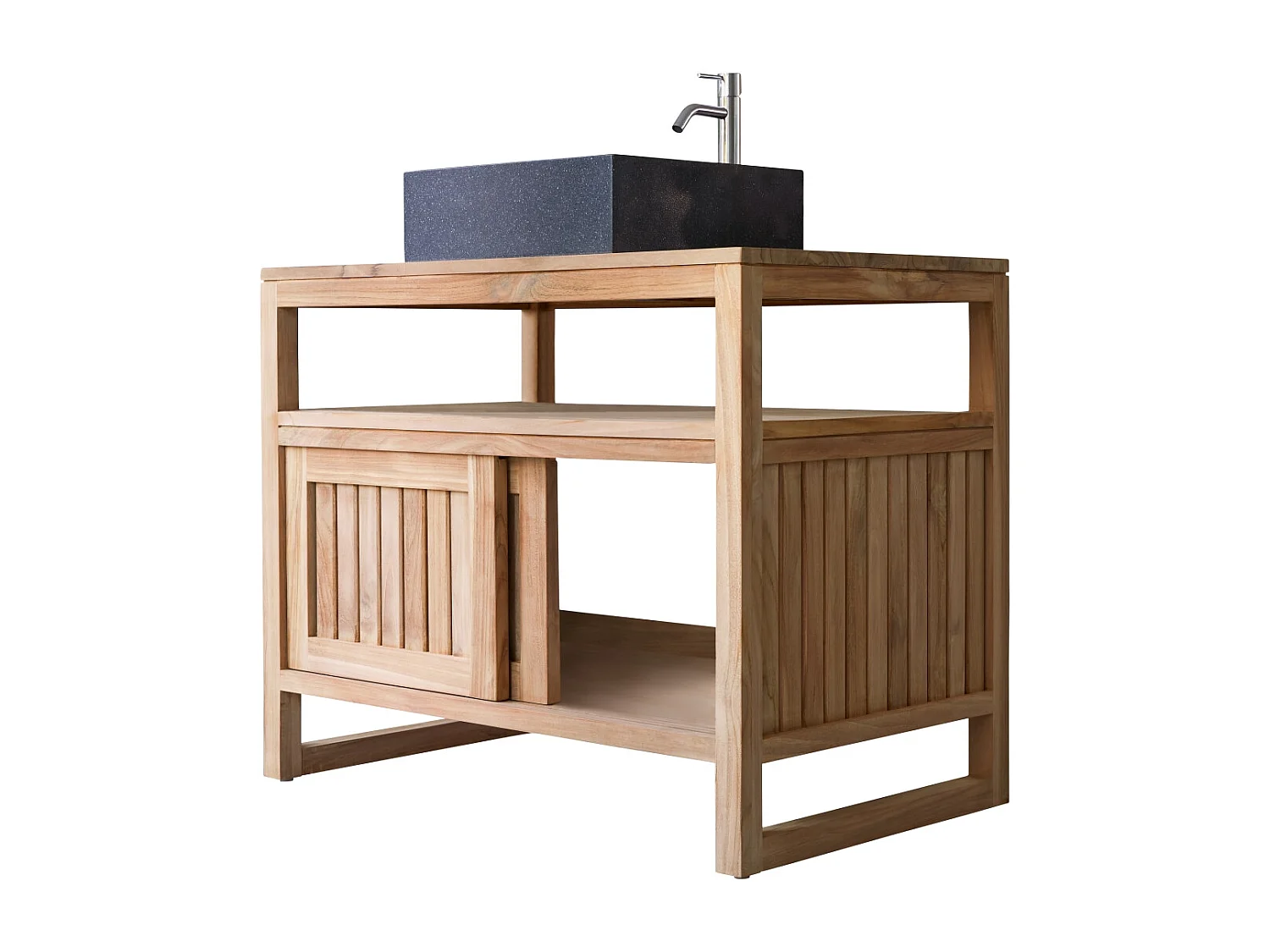 Mobili da bagno in legno massello di teak stile coloniale Tikamoon