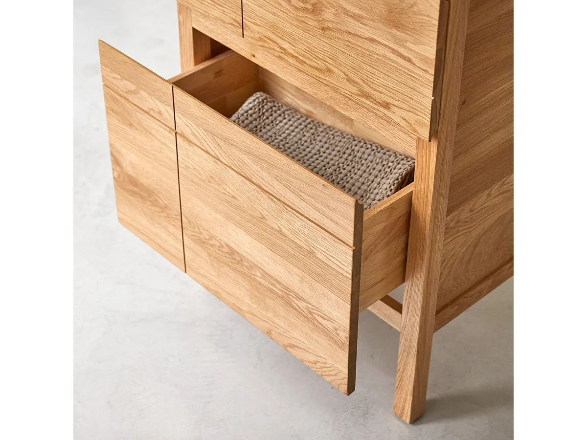 Mobile per il Bagno in legno di rovere e ceramica 60 Easy