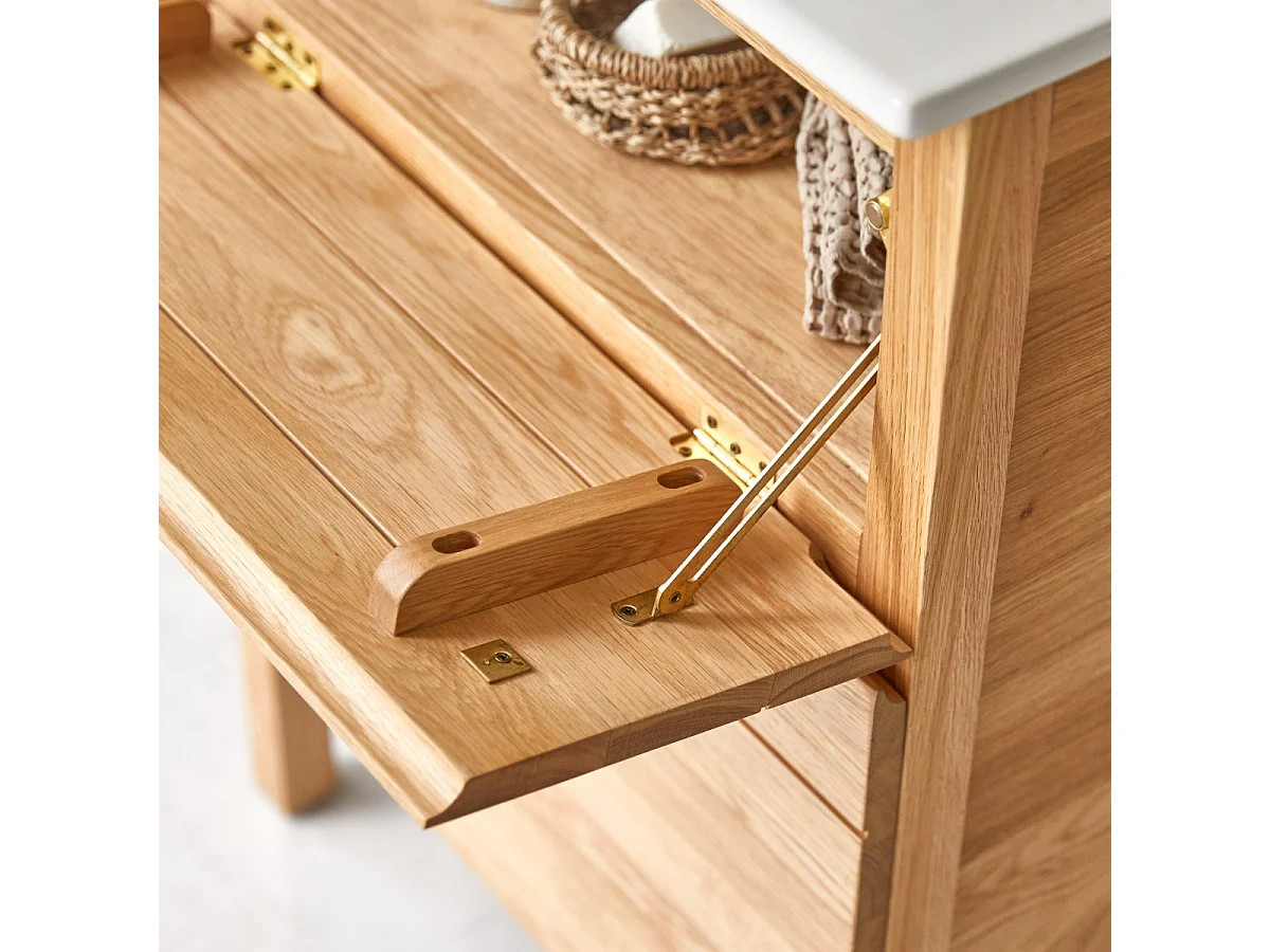 Mobile per il Bagno in legno di rovere e ceramica 60 Easy