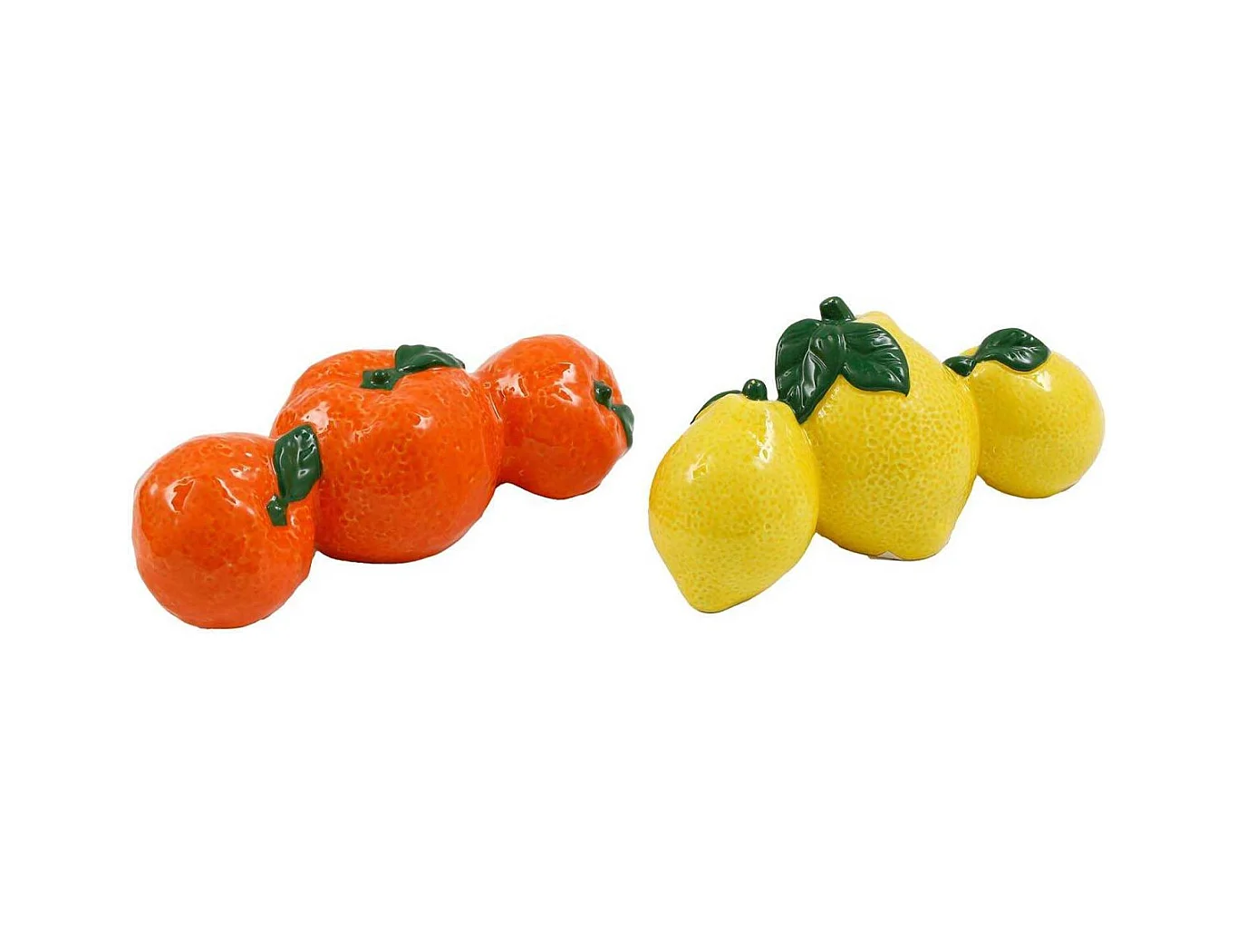Décoration à poser en dolomite Agrumes 17 cm (Lot de 2)