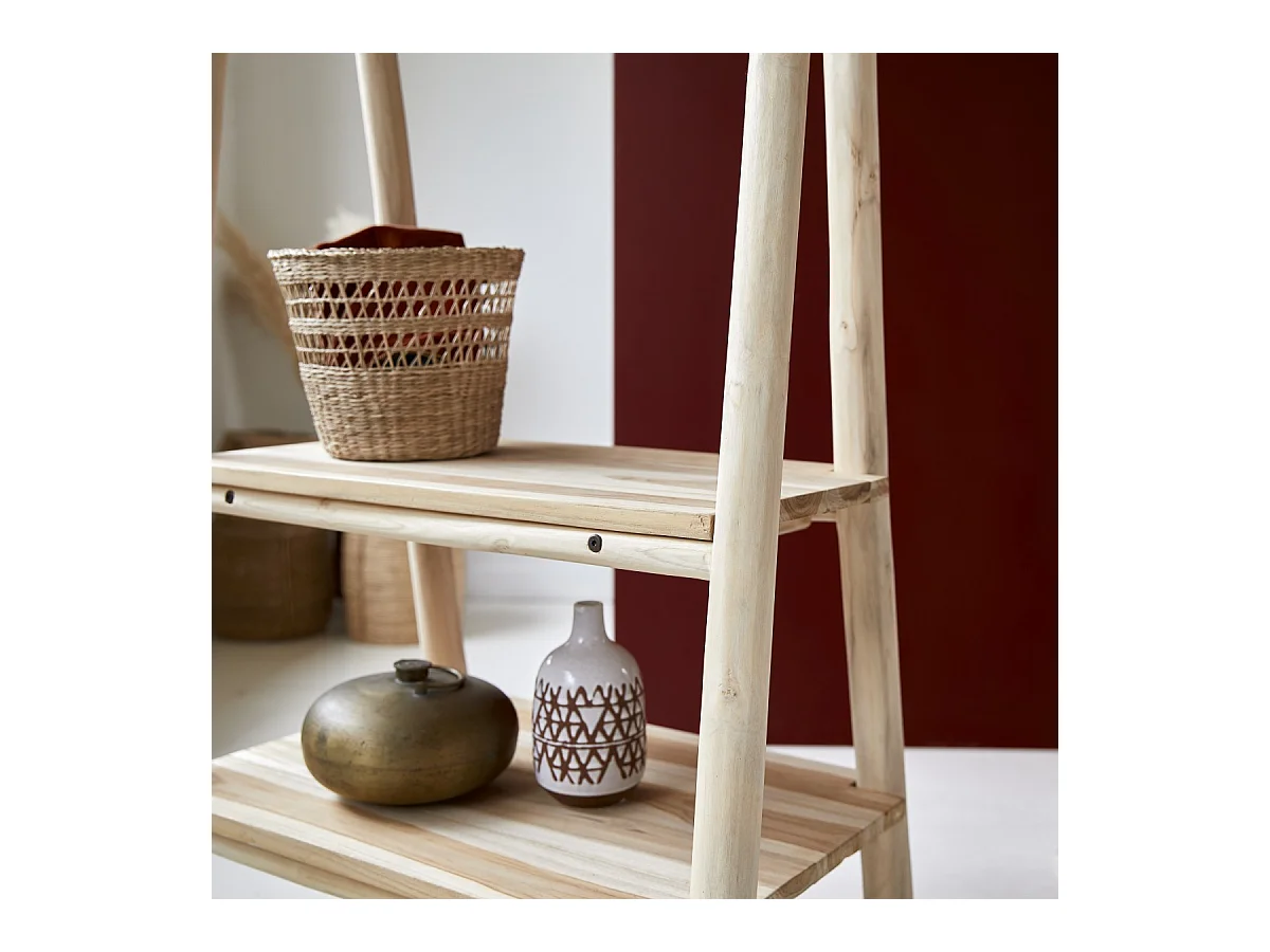 Kleiderablage aus Teakholz 160 Kilim