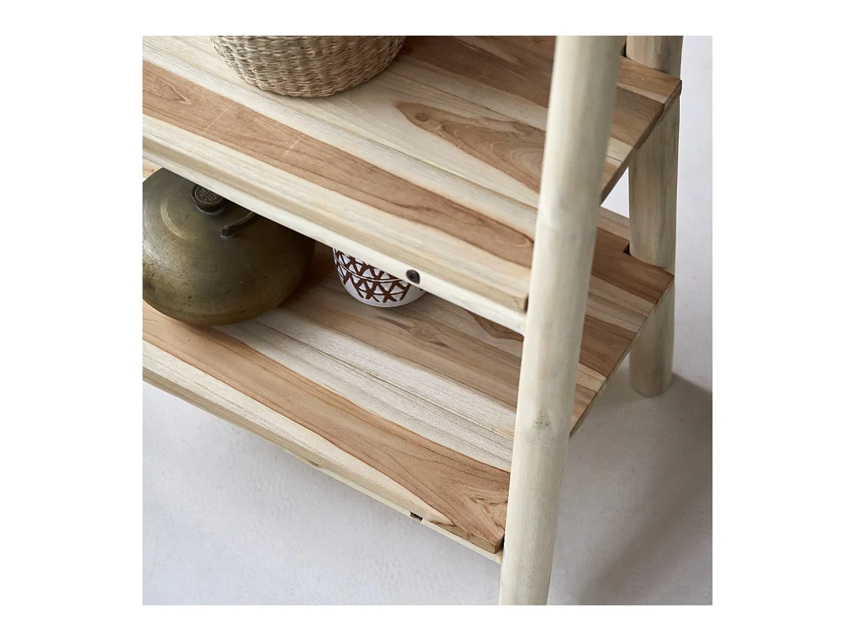 Kleiderablage aus Teakholz 160 Kilim