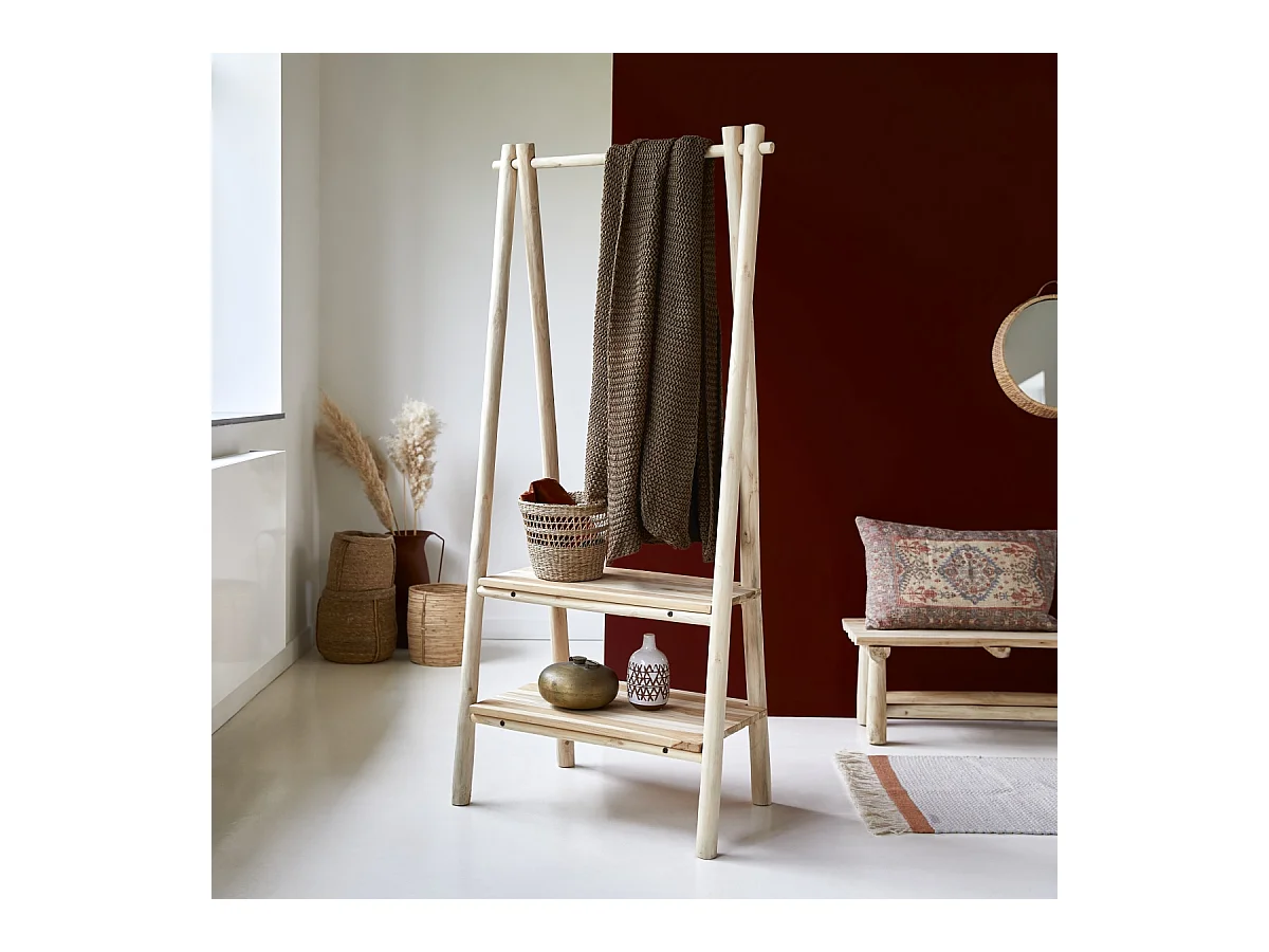 Portant en bois de teck 160 Kilim