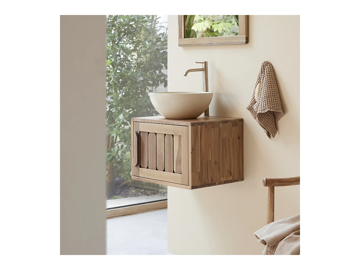 Badezimmermöbel aus Akazienholz 50 Lila