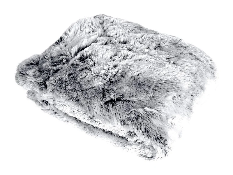 Plaid Imitation Fourrure "Ours" 130x160cm Gris