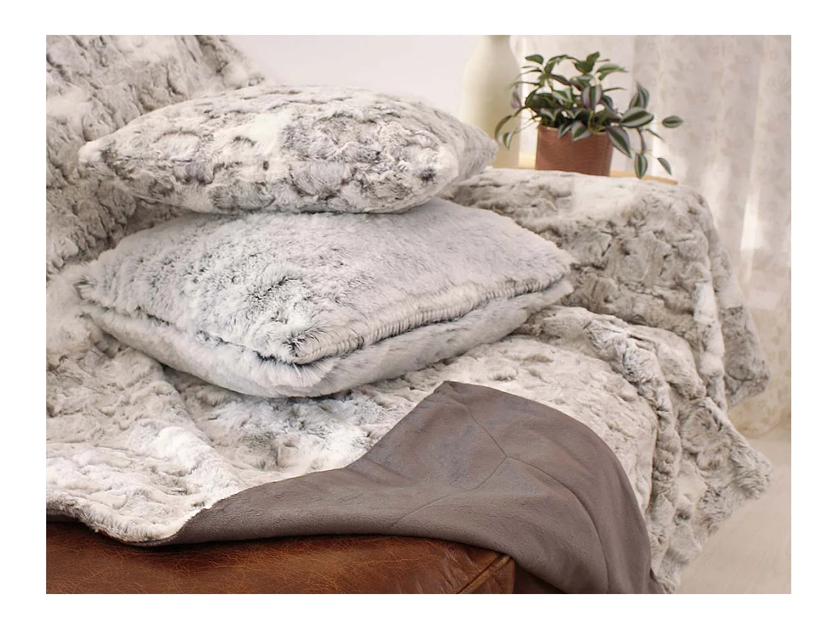 Plaid imitación piel por ambos lados