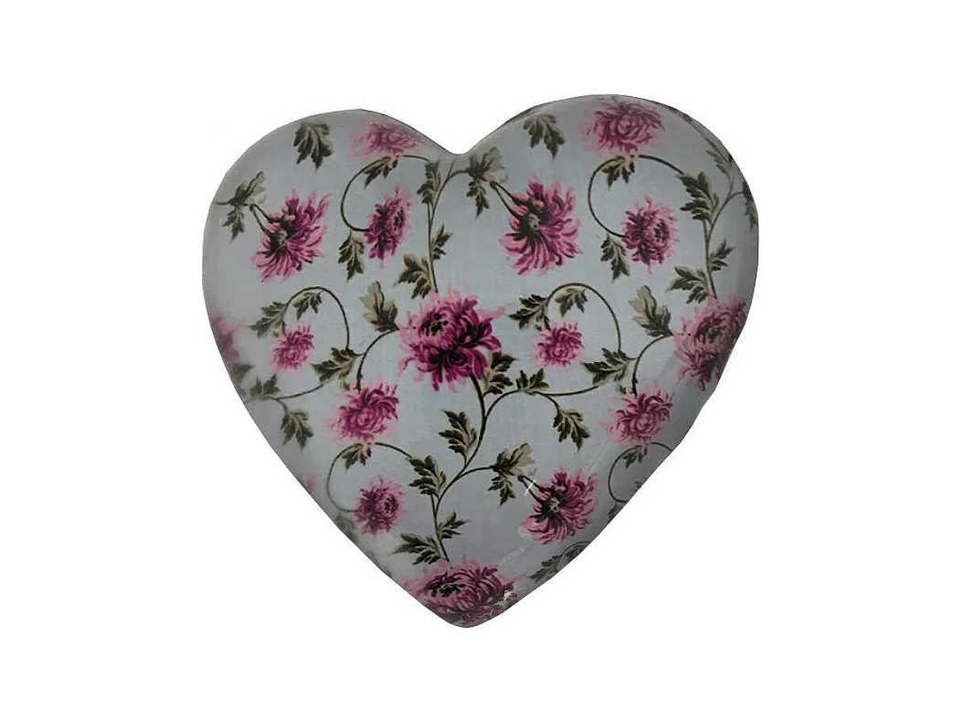 Presse papier sulfure coeur en verre multicolore 6.5 x 7.5 cm