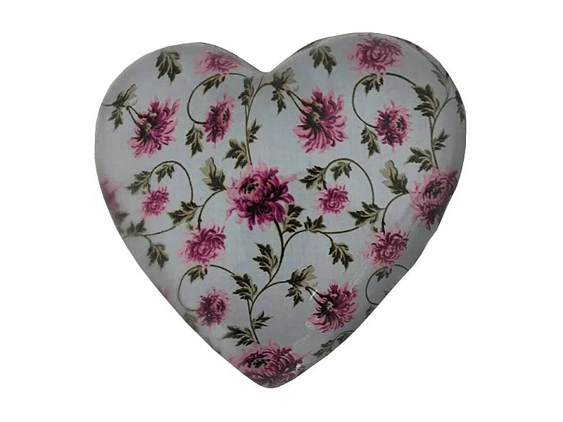 Presse papier sulfure coeur en verre multicolore 6.5 x 7.5 cm