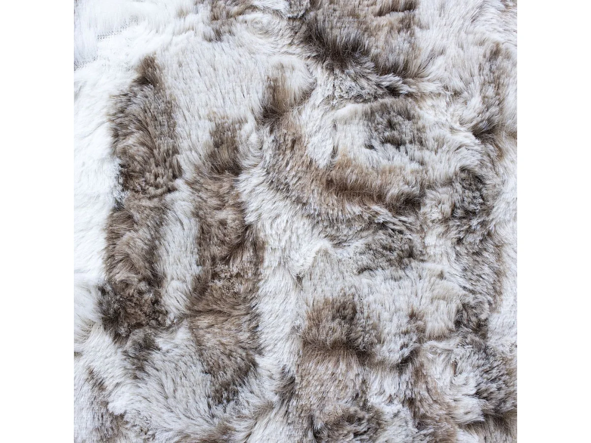 Plaid Imitation Fourrure "Écorce" 125x150cm Vison