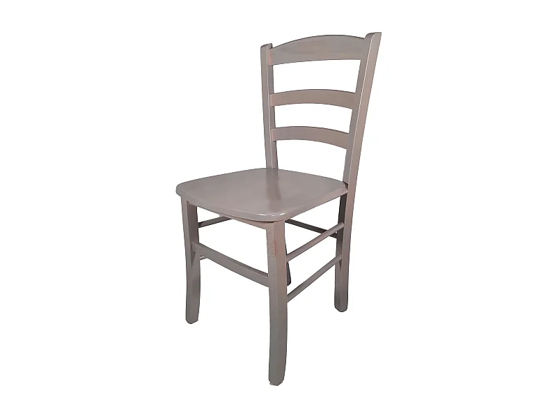 Sedia paesana massello laccata grigia