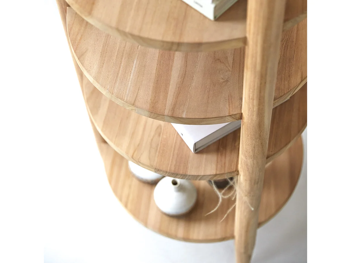 Poline - Solid teak bookshelf