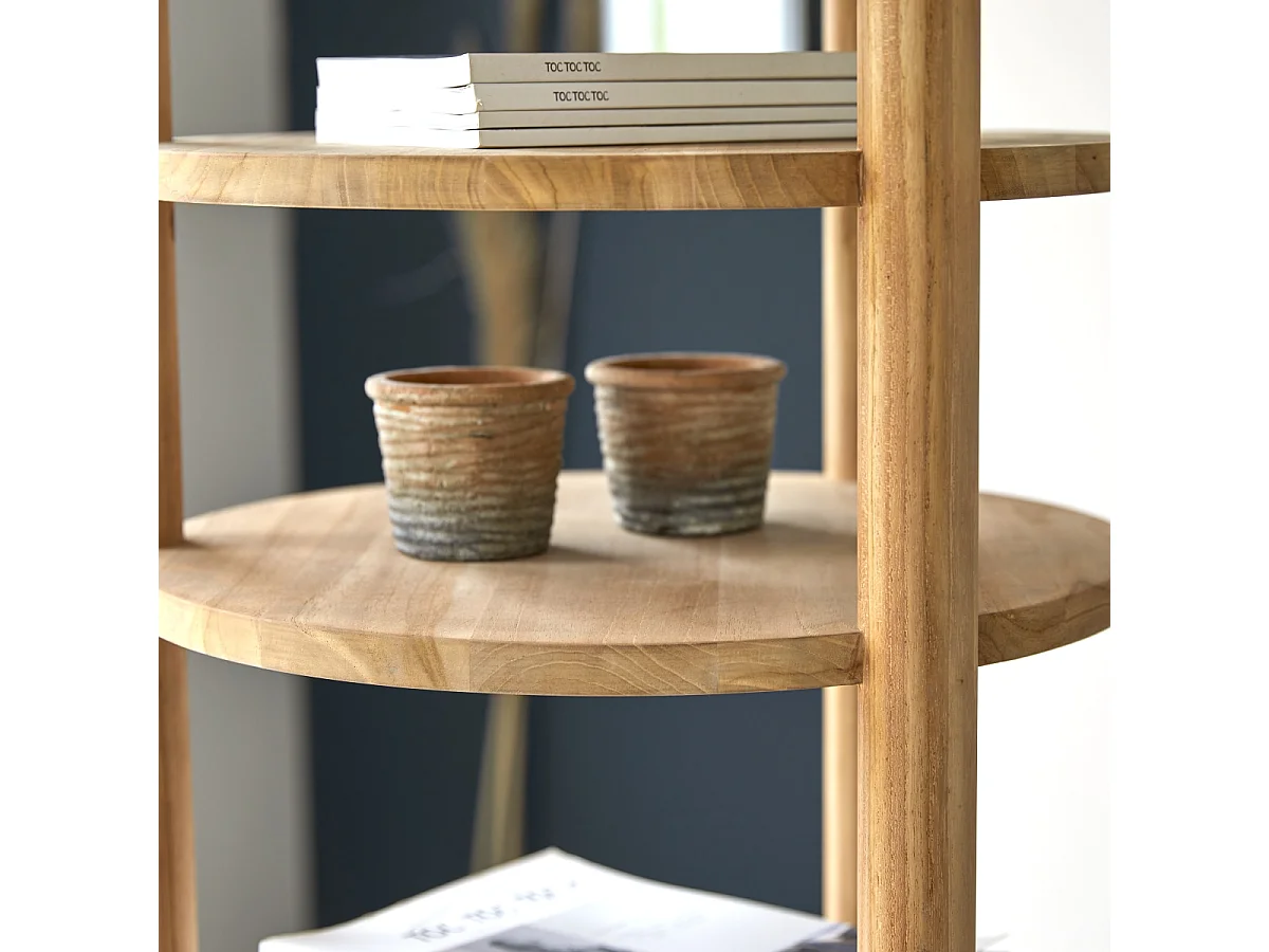 Poline - Solid teak bookshelf