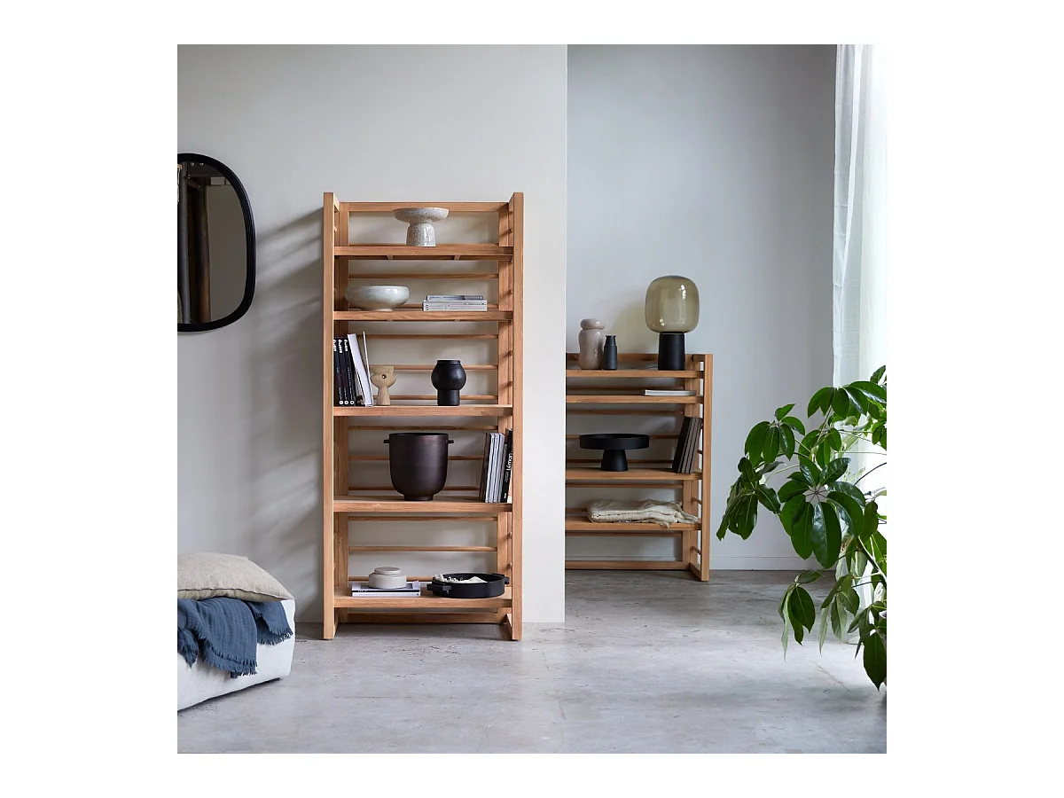 Bücherregal aus Teakholz 80 x 180 Sera