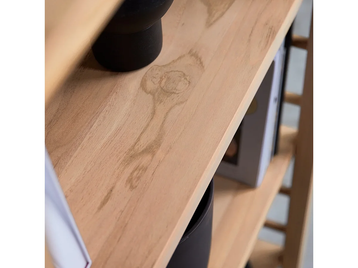 Sera - Tall solid teak bookcase