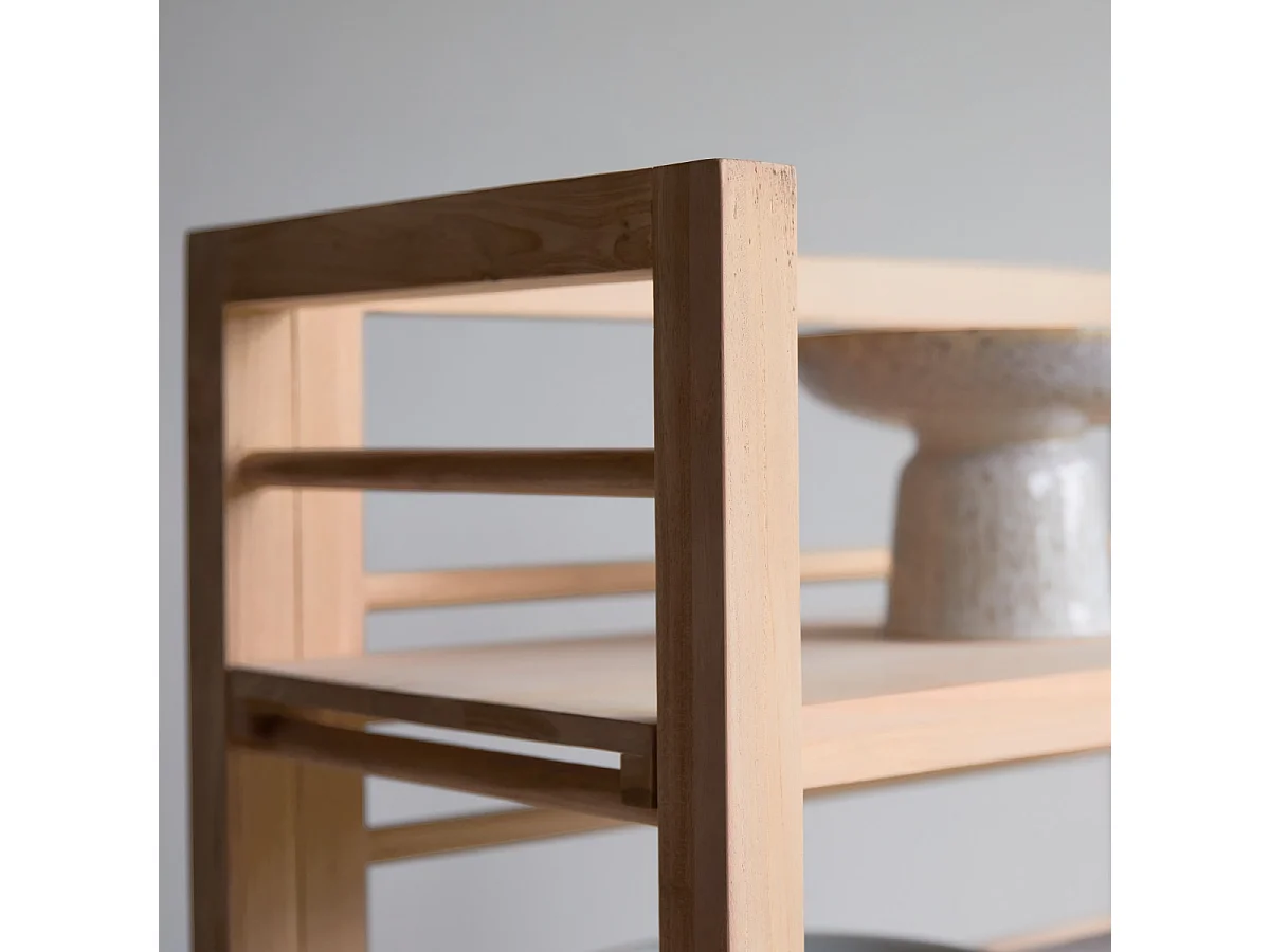 Sera - Tall solid teak bookcase