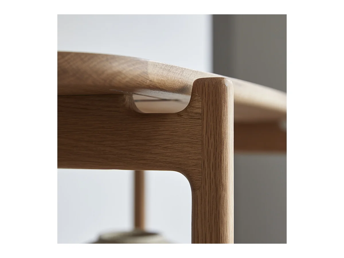 Bücherregal Rozenn aus massivem Eichenholz