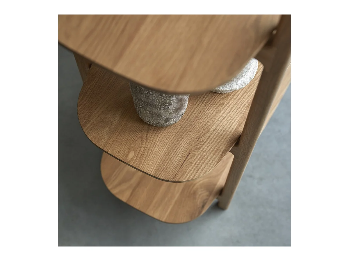 Bücherregal Rozenn aus massivem Eichenholz