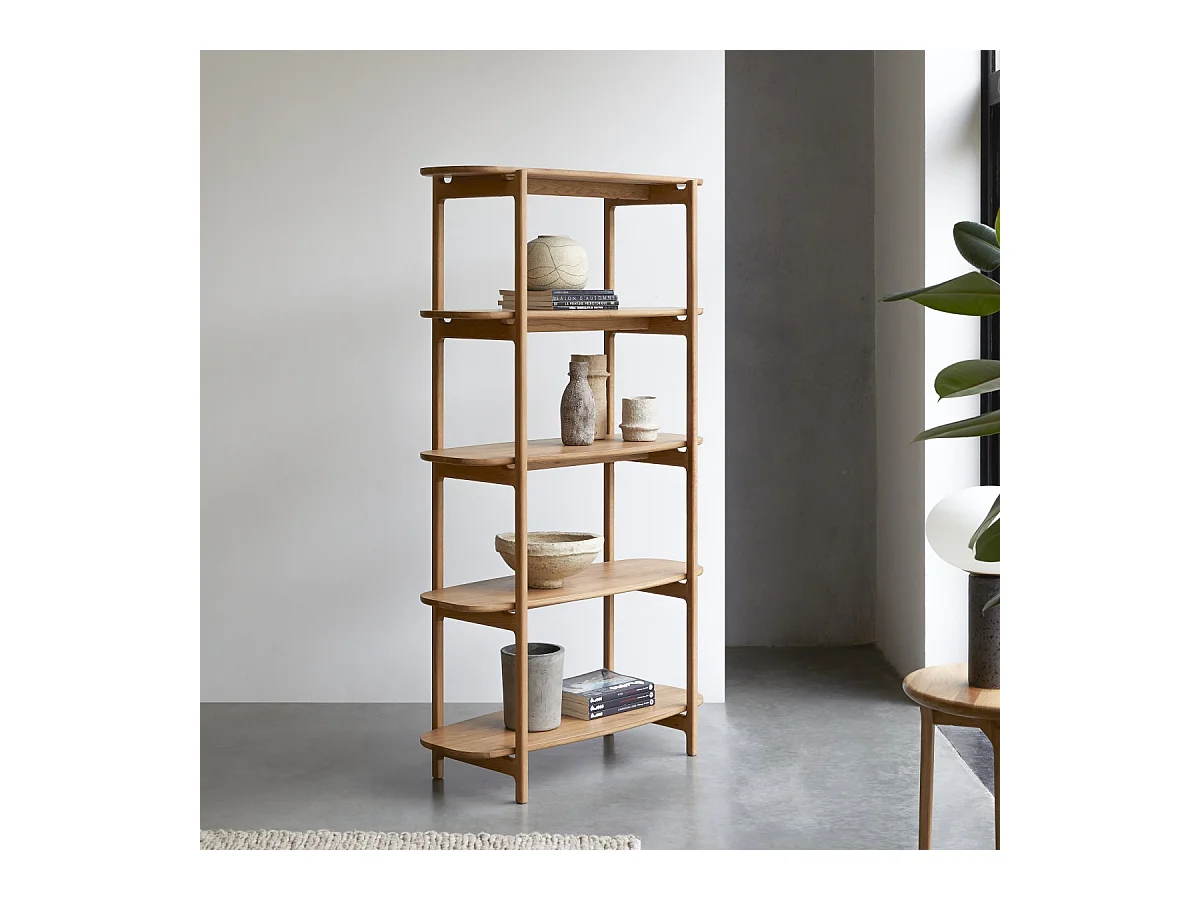 Bücherregal Rozenn aus massivem Eichenholz