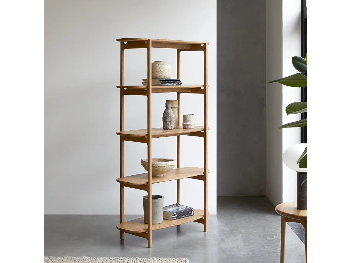 Libreria in legno di rovere massello Rozenn