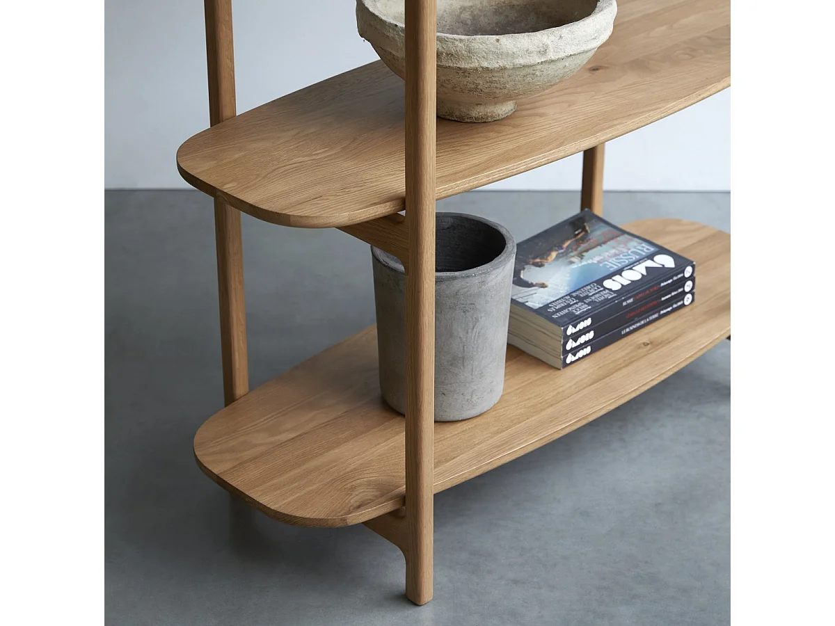 Libreria in legno di rovere massello Rozenn