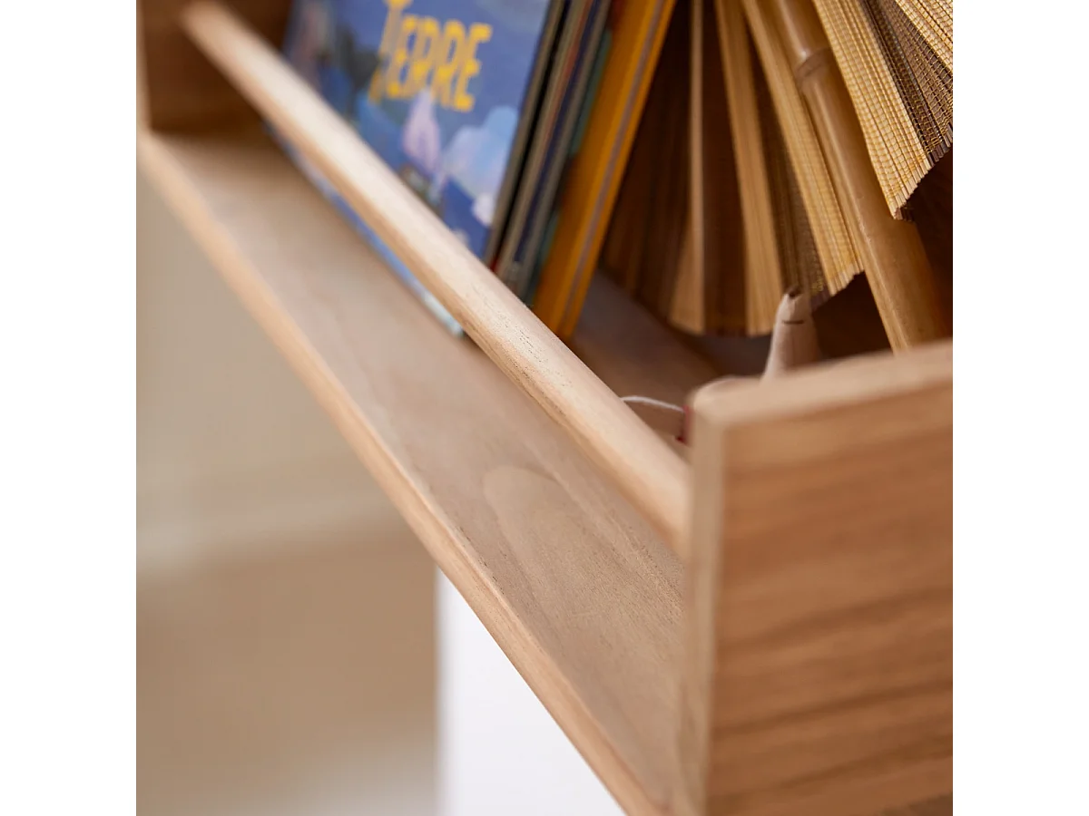 Mensola da parete per bambini in legno di teak Ugo 60