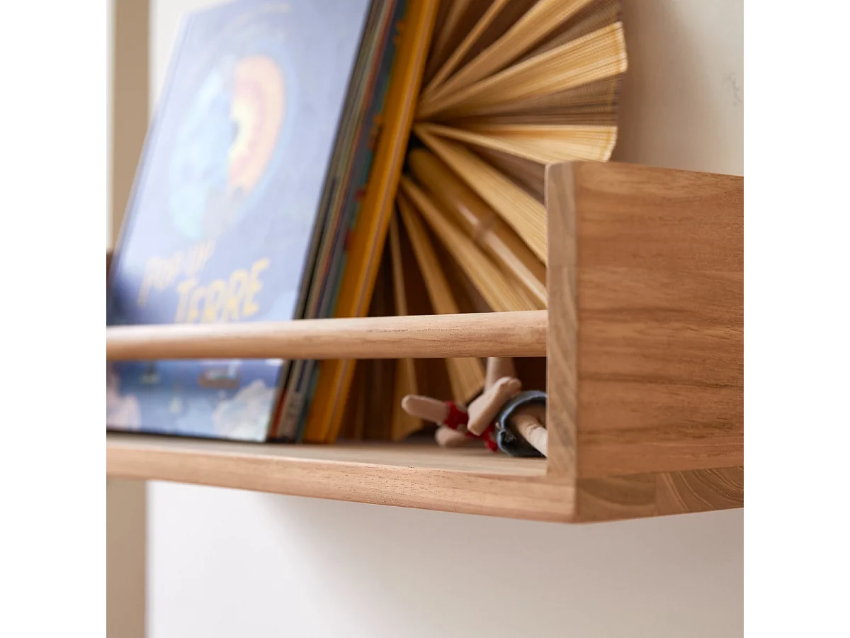 Wandregal Ugo aus Teakholz 60