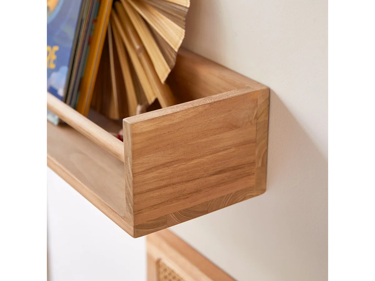 Wandregal Ugo aus Teakholz 60
