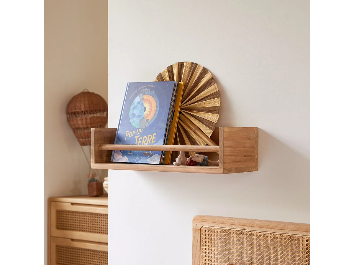 Wandregal Ugo aus Teakholz 60