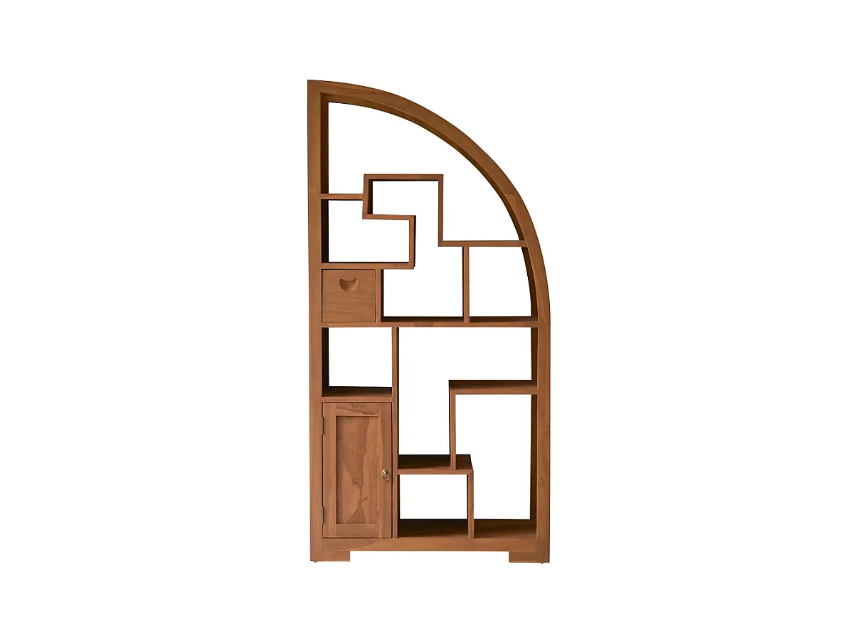 Bibliothèque en bois de teck 90x180 Zen Alco Tipo