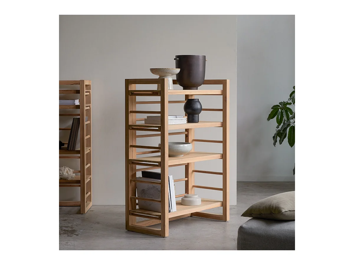 Bibliothèque en bois de teck 80x115 Sera