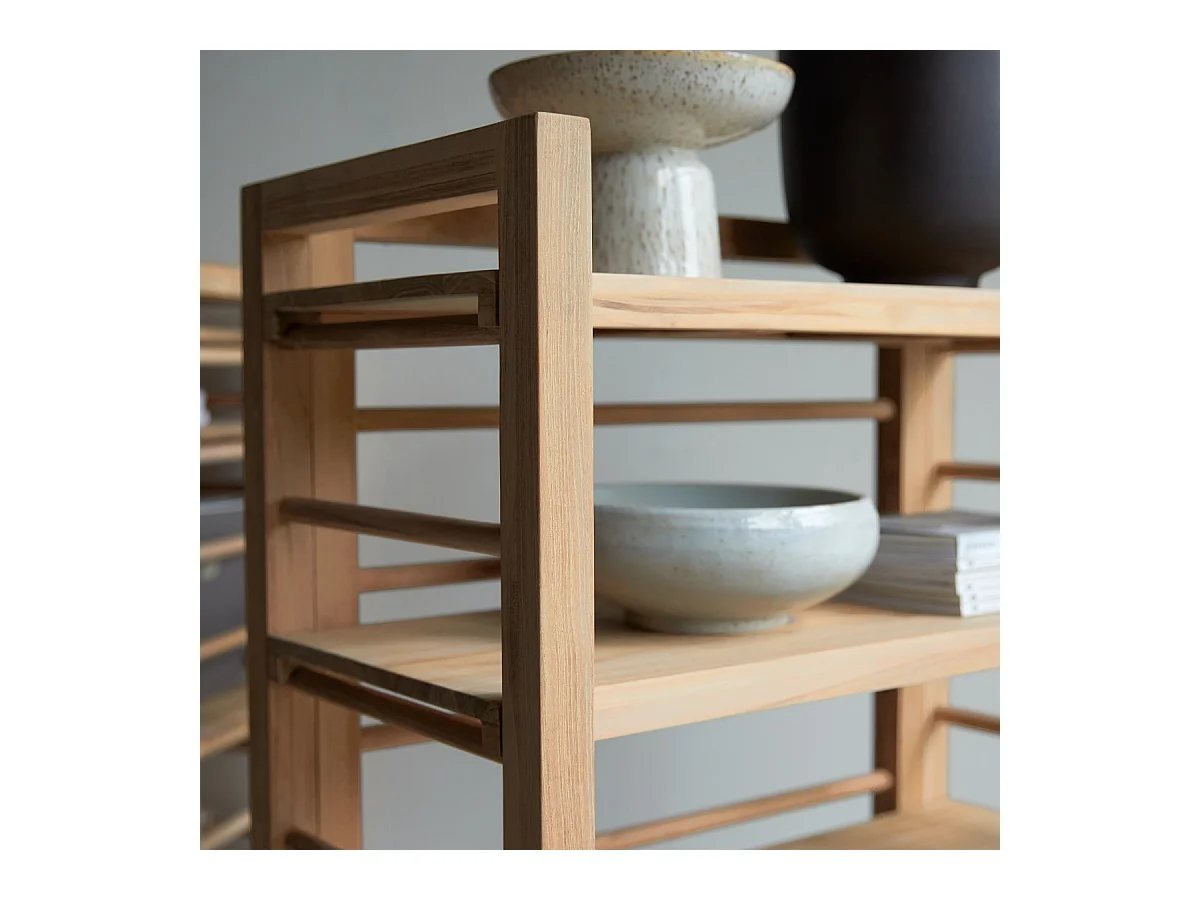 Bibliothèque en bois de teck 80x115 Sera