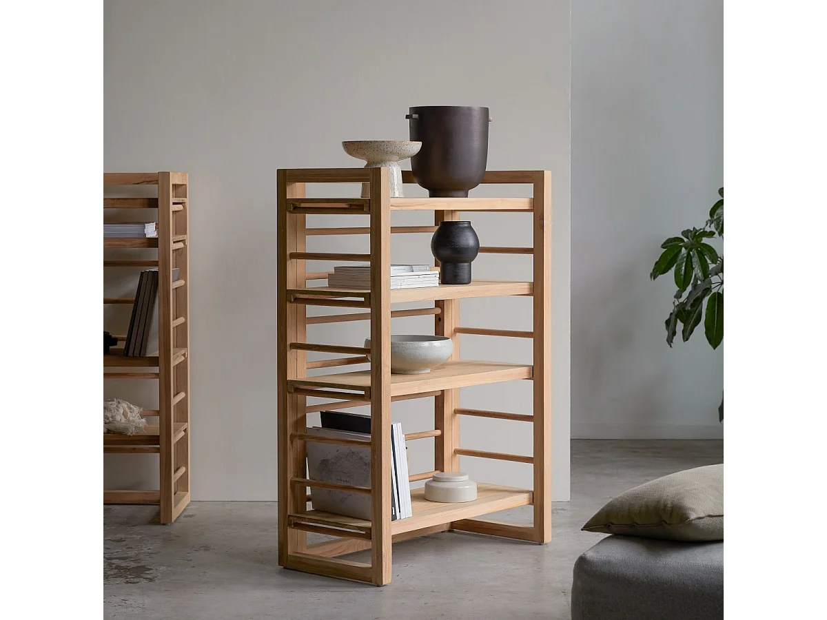 Bibliothèque en bois de teck 80x115 Sera