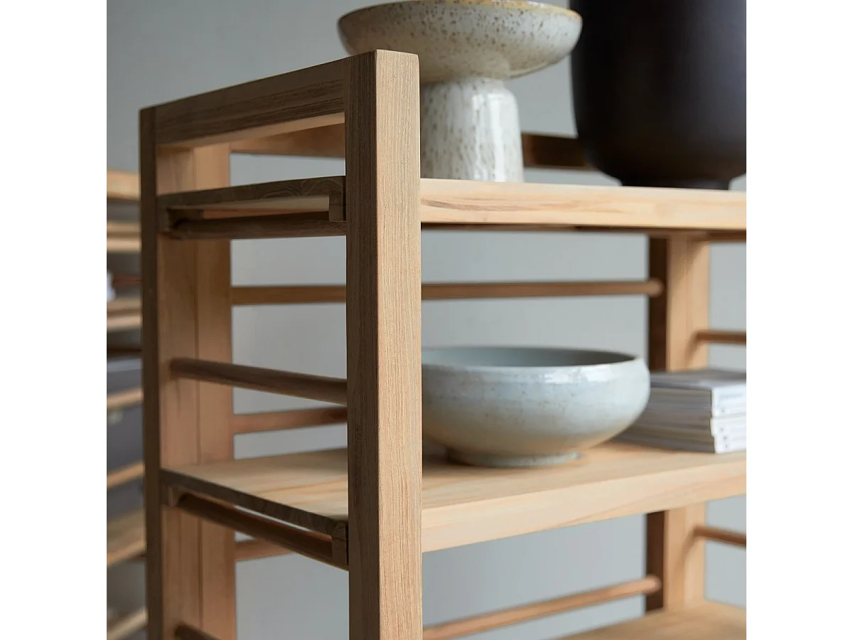 Bibliothèque en bois de teck 80x115 Sera