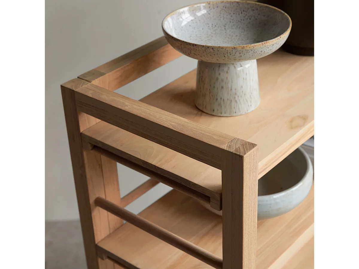 Bibliothèque en bois de teck 80x115 Sera