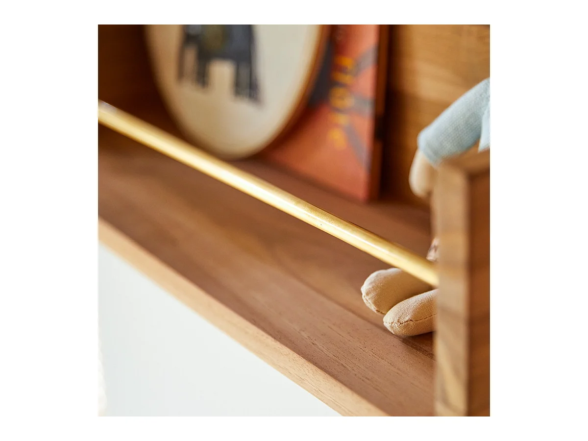 Mensola da parete per bambini in legno di teak Sasha 60