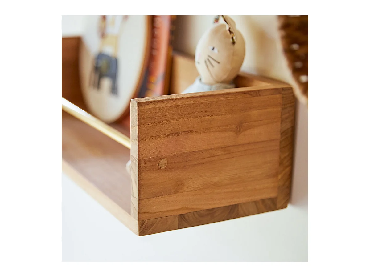 Mensola da parete per bambini in legno di teak Sasha 60