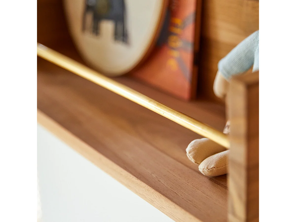 Kinder-Wandregal Sasha aus Teakholz 60