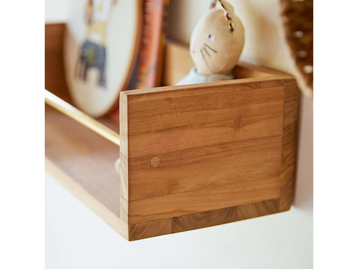 Kinder-Wandregal Sasha aus Teakholz 60