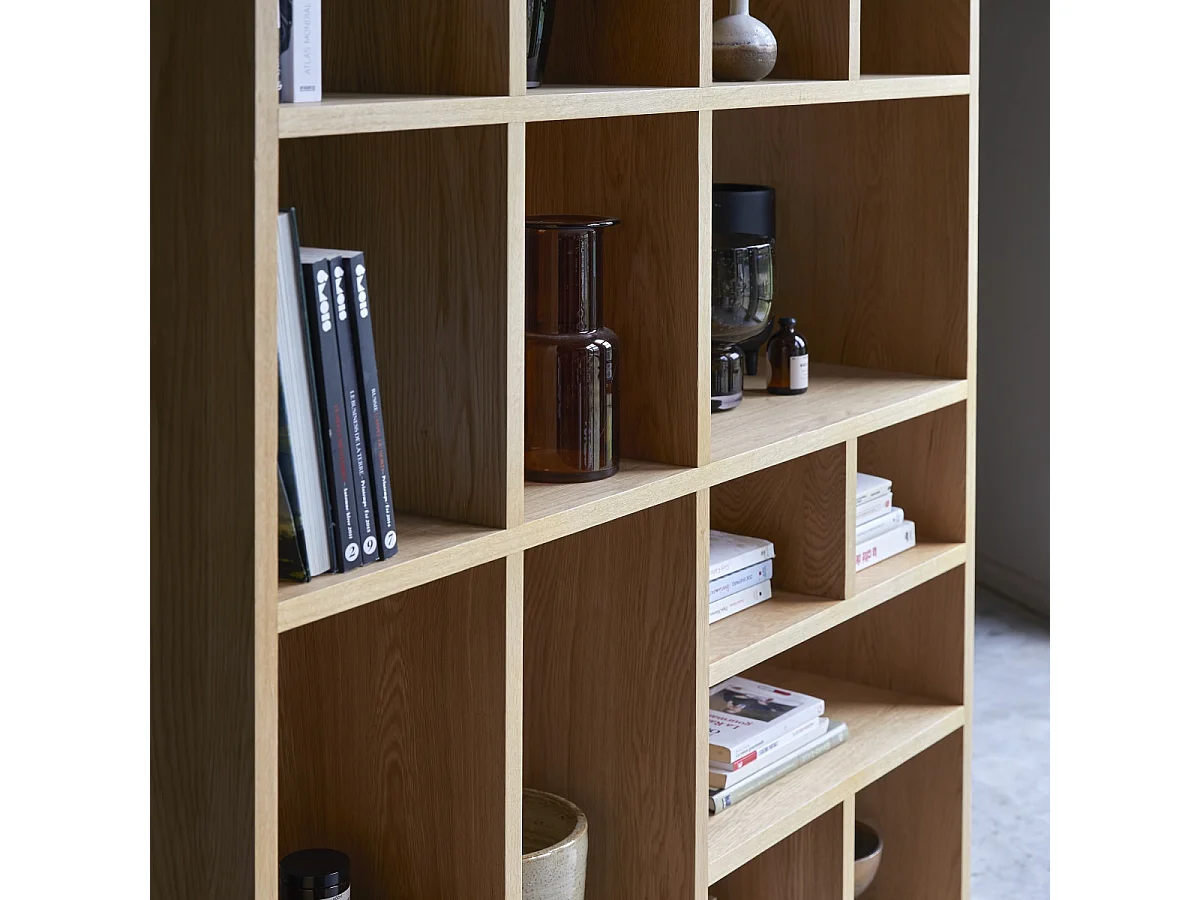Libreria in legno di quercia Eyota 130x220