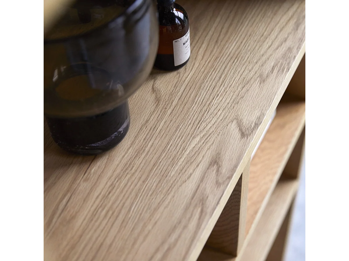 Libreria in legno di quercia Eyota 130x220