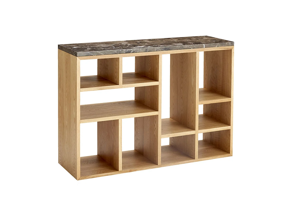 Eyota - Low bookcase in solid oak