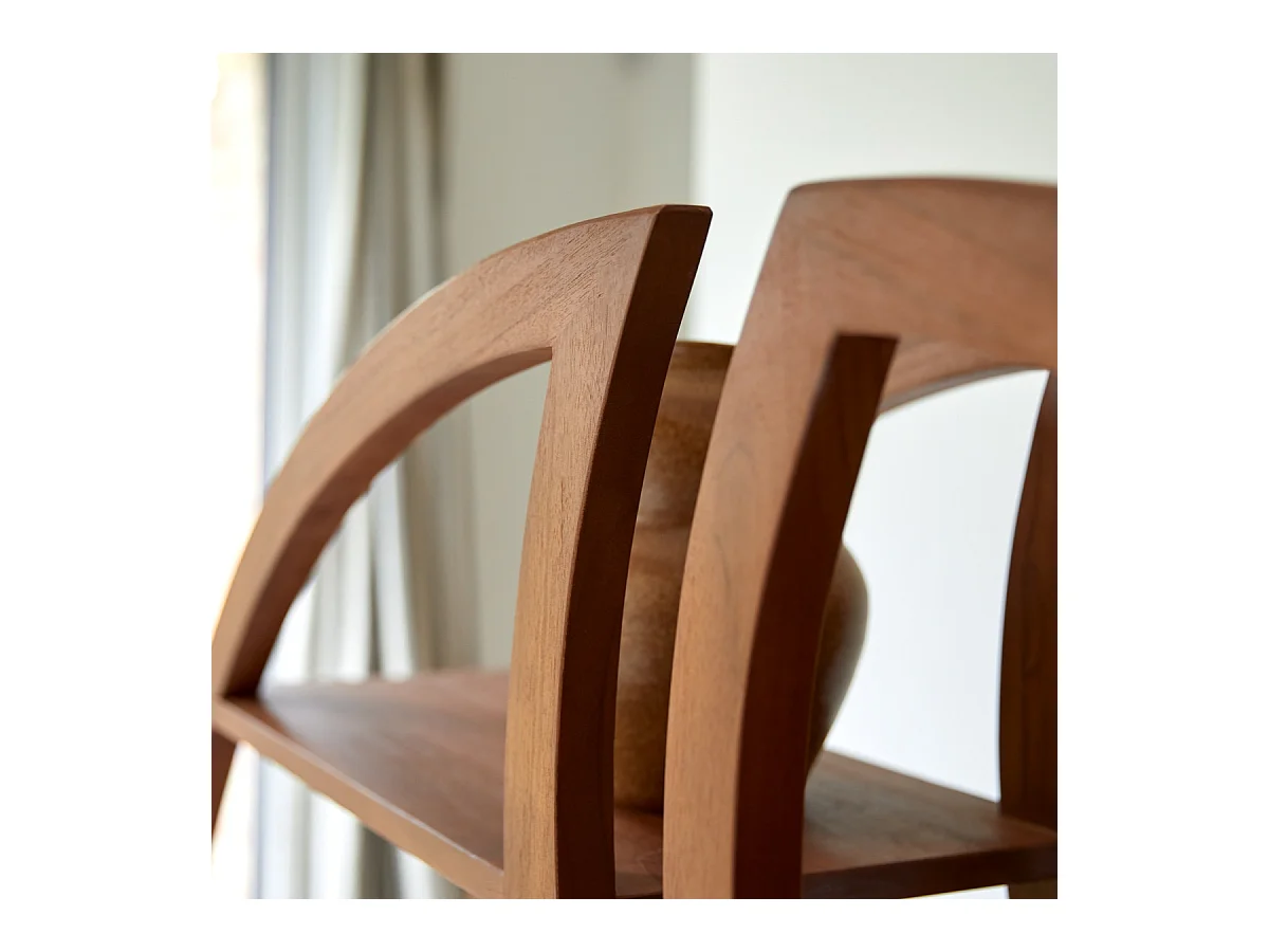 Bibliothèque en bois de teck 155x155 Sphère Bi Ying Yang