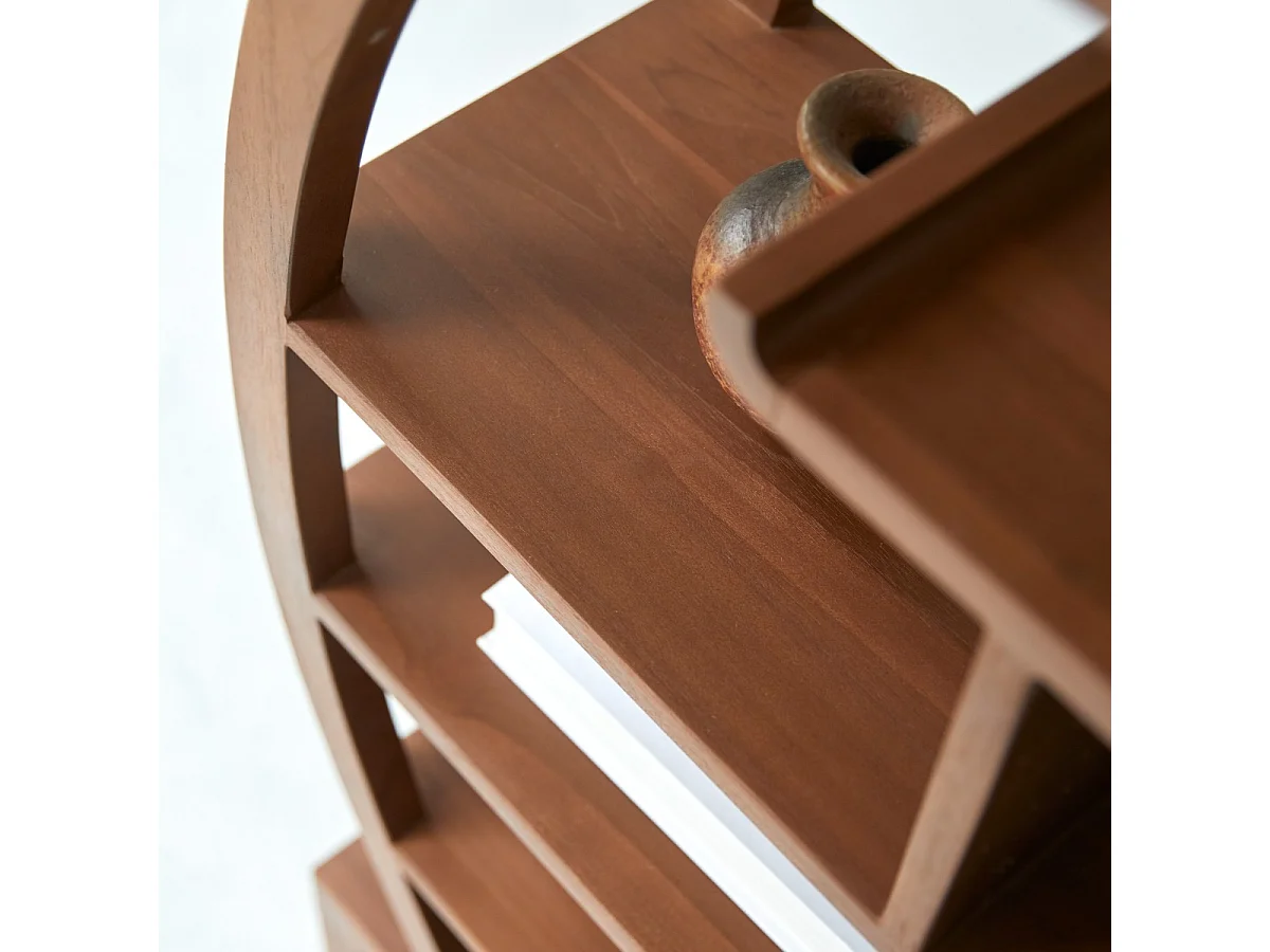 Bibliothèque en bois de teck 155x155 Sphère Bi Ying Yang